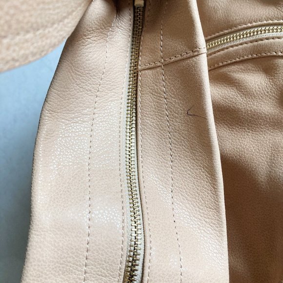 Elliott Lucca natural leather tan saddle shoulder bag / purse / crossbody bag - Picture 13 of 16